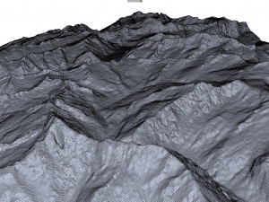 Guttannen Switzerland Terrain 3D मॉडल