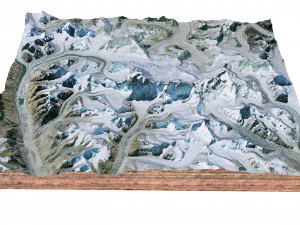 Gyachung Kang Mountain Nepal China Terrain 3D Model
