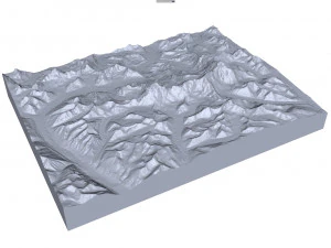 Gyachung Kang Mountain Nepal China Terrain 3D Model