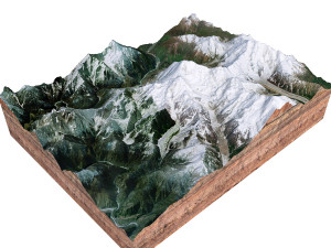 Gyala Peri Mountain China Terrain  Modelo 3D