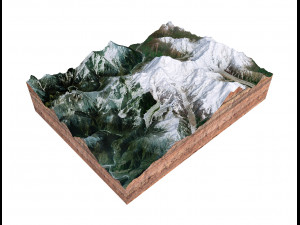 Gyala Peri Mountain China Terrain Modelo 3D