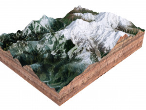 Gyala Peri Mountain China Terrain Modelo 3D