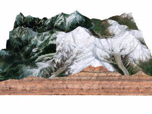Gyala Peri Mountain China Terrain Modelo 3D
