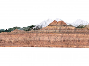 Gyala Peri Mountain China Terrain Modelo 3D