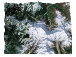 Gyala Peri Mountain China Terrain Modelo 3D