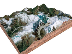 Himalchuli Mountain Nepal Terrain Model 3D
