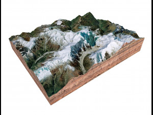 Himalchuli Mountain Nepal Terrain 3D 模型