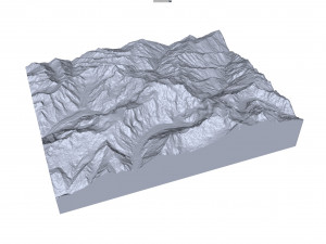 Himalchuli Mountain Nepal Terrain 3D 模型