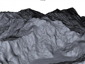 Himalchuli Mountain Nepal Terrain 3D Model
