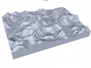 Ismoil Somoni Peak Mountain Tajikistan Terrain 3D Model