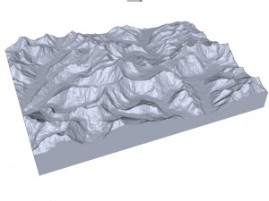 Ismoil Somoni Peak Mountain Tajikistan Terrain 3D Model