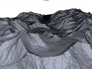 Ismoil Somoni Peak Mountain Tajikistan Terrain 3D Model