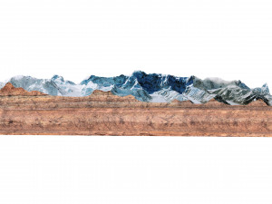 Jengish Chokusu Mountain China Terrain 3D Model