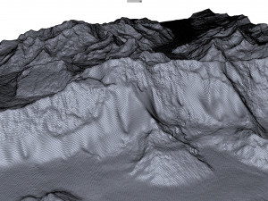 Jengish Chokusu Mountain China Terrain 3D Model