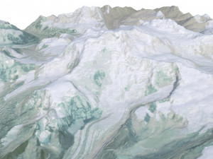 Jongsong Mountain China India Nepal Terrain 3D Модель