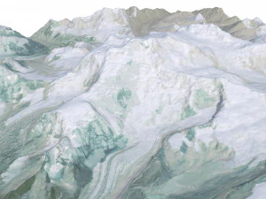 Jongsong Mountain China India Nepal Terrain 3D Model