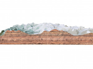 Jongsong Mountain China India Nepal Terrain 3D Модель