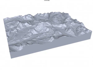 Jongsong Mountain China India Nepal Terrain 3D Model