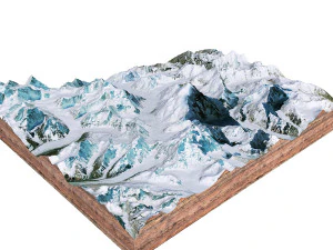 Medan Gunung K2 Pakistan Model 3D