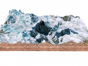 K2 Mountain Pakistan Terrain 3D Model