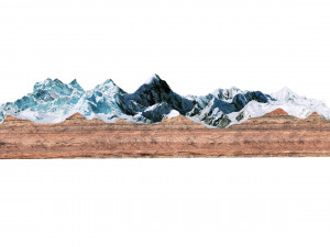 K2 Mountain Pakistan Terrain 3D Model