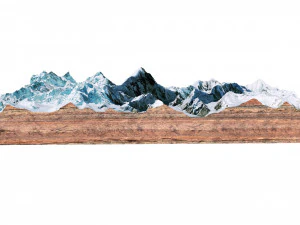 K2 Mountain Pakistan Terrain 3D Model