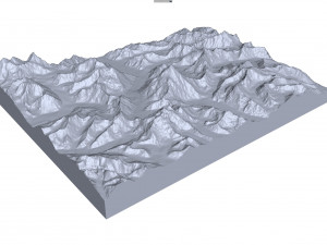 K2 Mountain Pakistan Terrain 3D Model