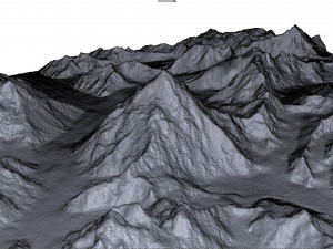 K2 Mountain Pakistan Terrain 3D Model