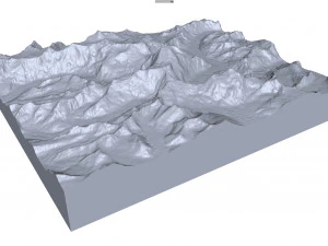 Kamet Mountain Uttarakhand India Terrain 3D Model