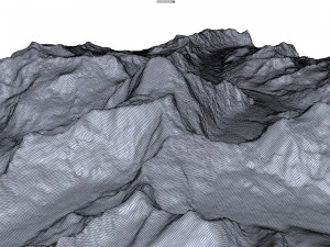 Kamet Mountain Uttarakhand India Terrain 3D Model