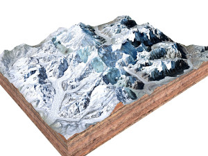 Kangchenjunga Mountain India Nepal Terrain 3D Model