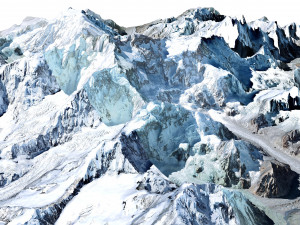 Kangchenjunga Mountain India Nepal Terrain 3D 模型