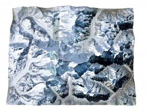 Kangchenjunga Mountain India Nepal Terrain 3D Model