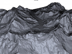 Kangchenjunga Mountain India Nepal Terrain 3D 模型