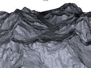 Kangchenjunga Mountain India Nepal Terrain 3D Model