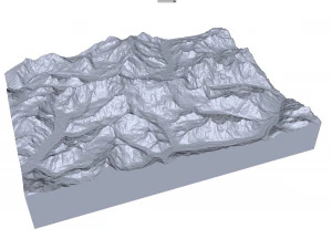 Kangchenjunga Mountain India Nepal Terrain 3D Model