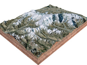 Kongur Tagh Mountain China Terrain 3D 모델