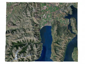 Lake Hawea New Zealand Terrain 3D Model
