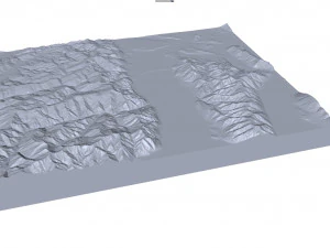 Lake Hawea New Zealand Terrain 3D Model