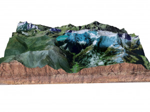 Lake Lunersee Eastern Alps Austria Pearl Terrain Modello 3D