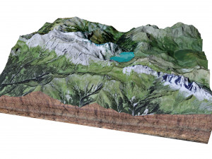 Lake Lunersee Eastern Alps Austria Pearl Terrain Modello 3D
