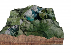 Lake Lunersee Eastern Alps Austria Pearl Terrain Modello 3D