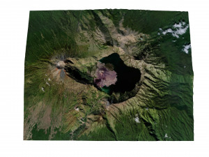 Lake Segara Anak Indonesia Terrain 3D Model