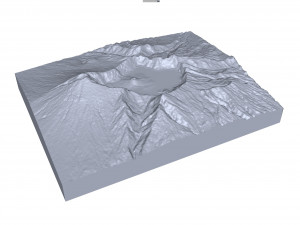 Lake Segara Anak Indonesia Terrain 3D Model