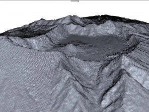 Segara 湖 Anak 印度尼西亚 地形 3D 模型