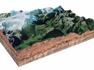 Lauterbrunnen Alps Switzerland Terrain Modelo 3D