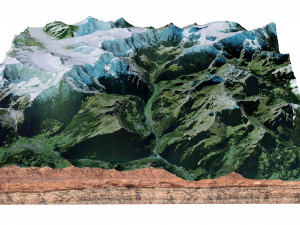 Lauterbrunnen Alps Switzerland Terrain Modelo 3D