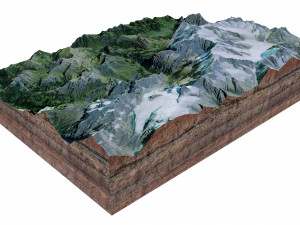 Lauterbrunnen Alps Switzerland Terrain Modelo 3D