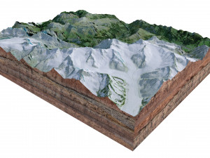 Lauterbrunnen Alps Switzerland Terrain Modelo 3D