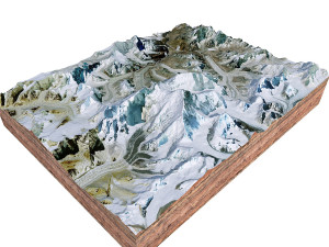 Lhotse Mountain Nepal Terrain 3D मॉडल
